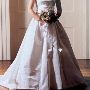 Custom Silk Chiffon Wedding Dress Size 6